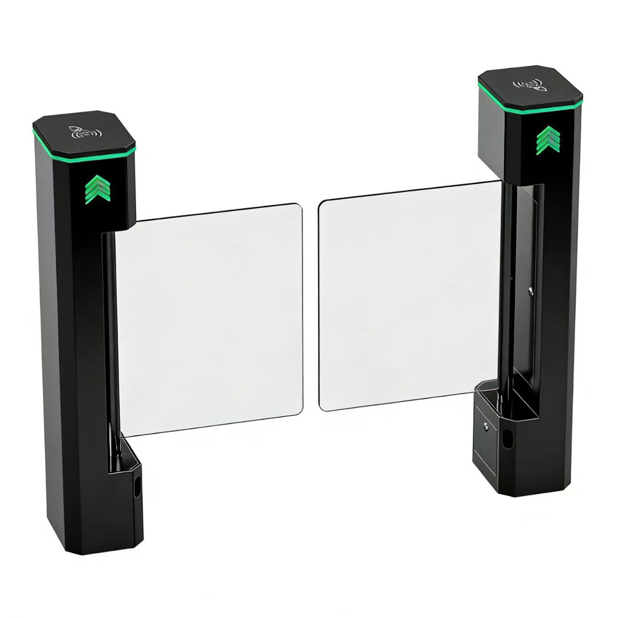 Baroxon Ba-B9 smart swing barrier optical turnstile gate for modern office lobby security in Europe