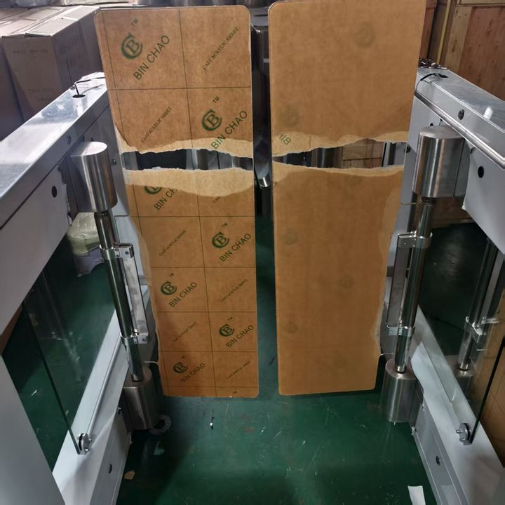 Tall acrylic swing gate panel for pedestrian security
