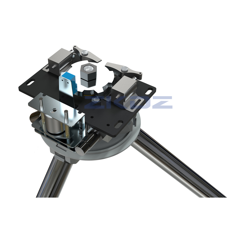 Semi-automatic turnstile mechanism with solenoid lock and spring system for building security