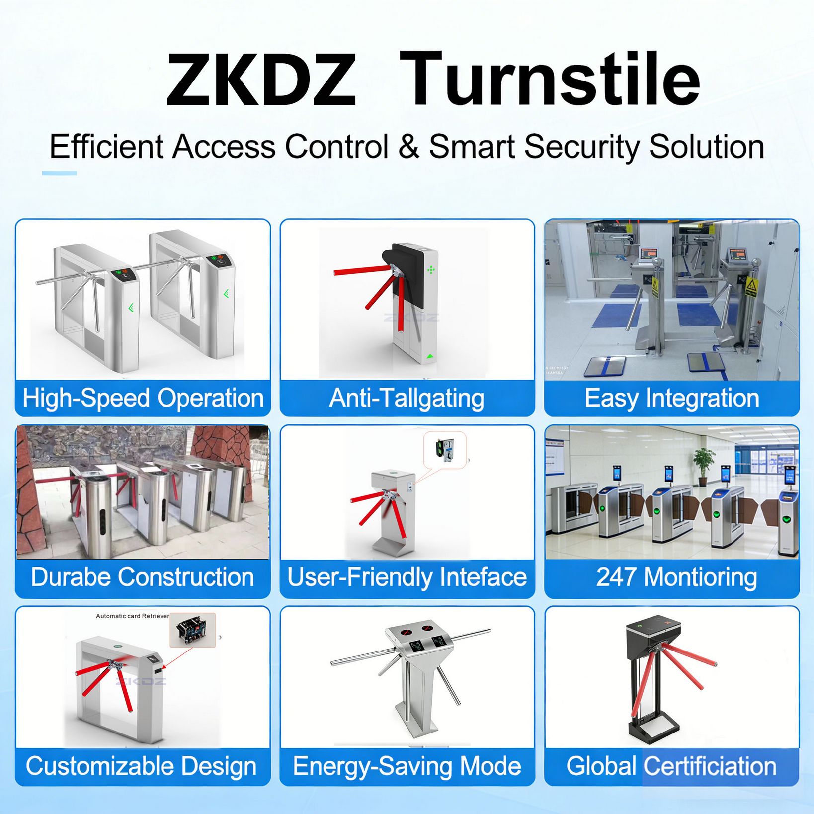 Affordable Stainless Steel Tripod Turnstile, corrosion-resistant and durable for outdoor commercial use in Europa