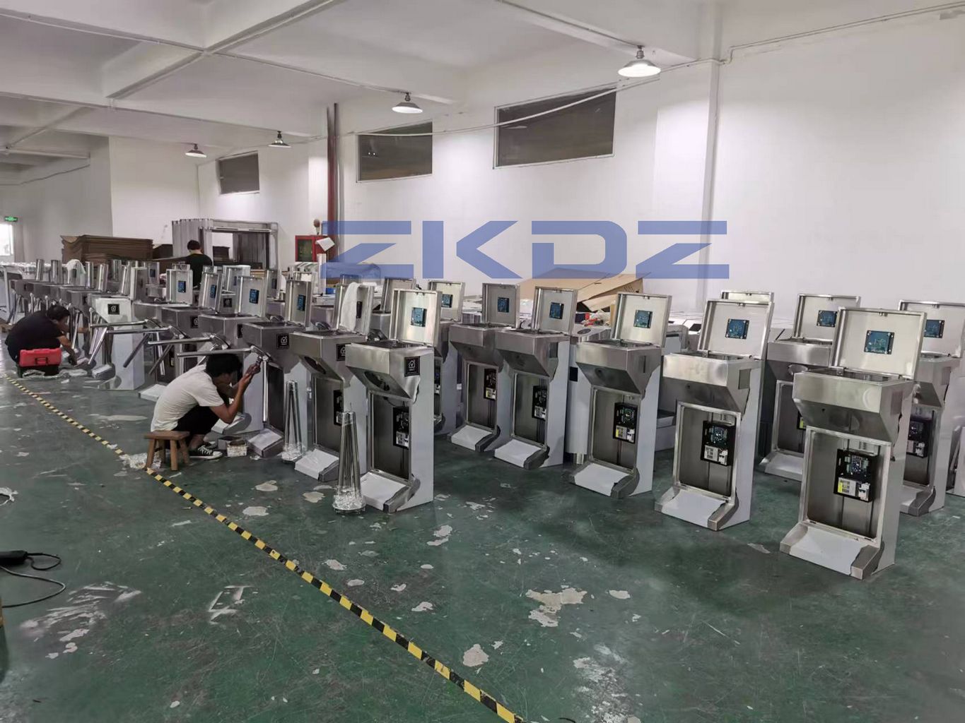 Mass Production Line for Pedestrian Barrier Devices and Anti-Rust Turnstile Chassis in Factory