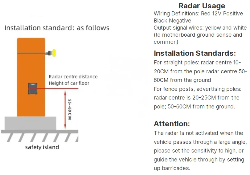 Automatic boom barrier sensor for Marina Bay commercial parking