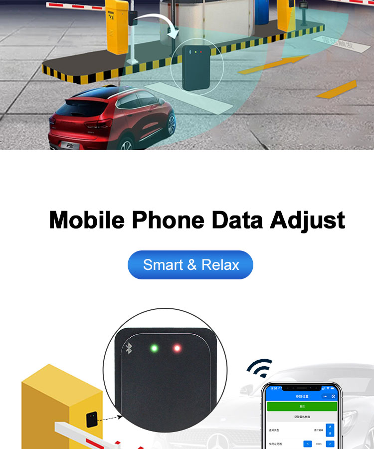 Non-invasive installation guide for barrier gate chassis replacing traditional loop detectors