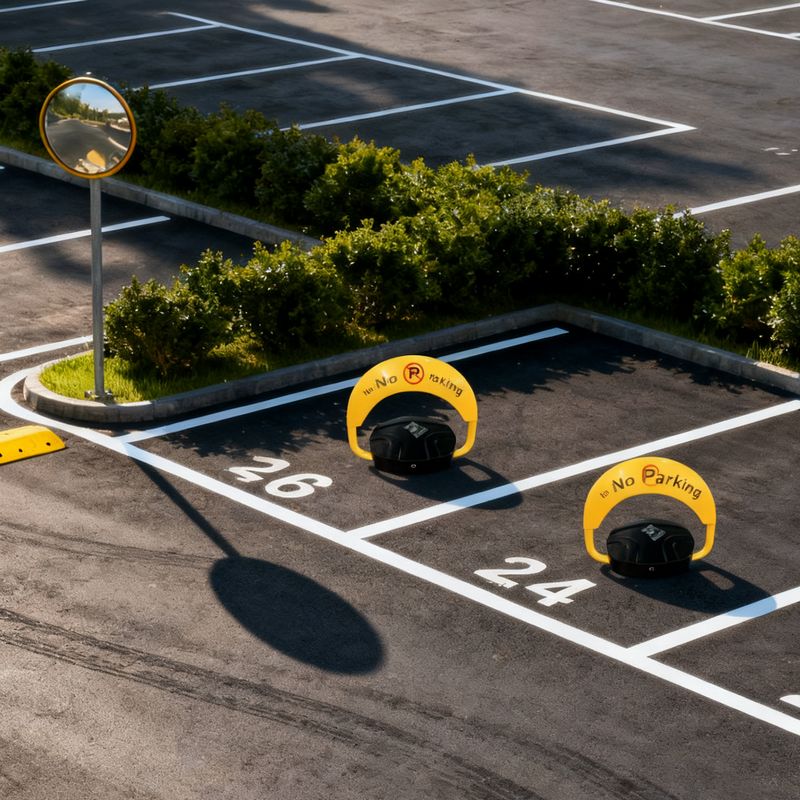 Automatic remote parking barrier Europe installation setup