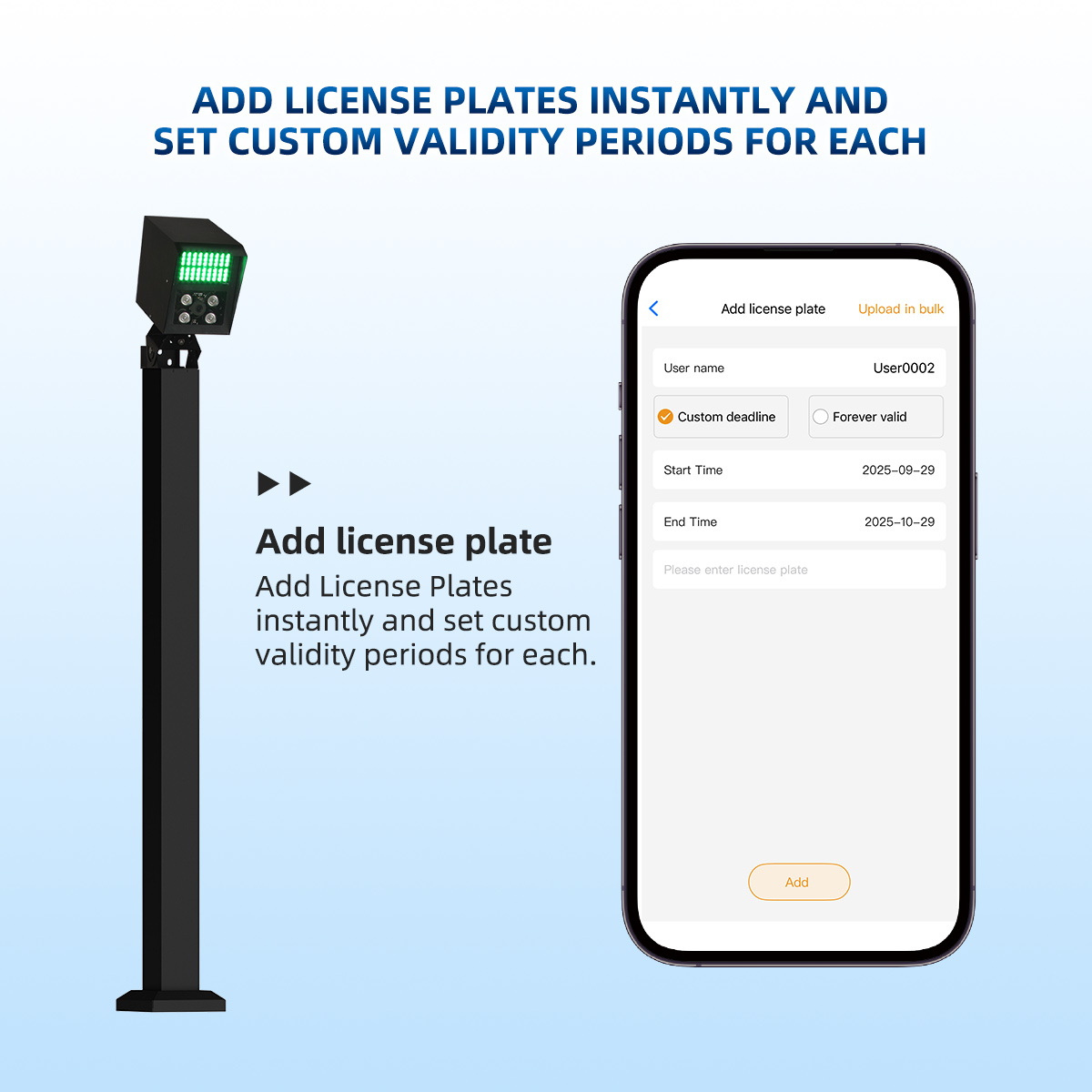 Automated barrier gate system integrated with manless parking software in Europe