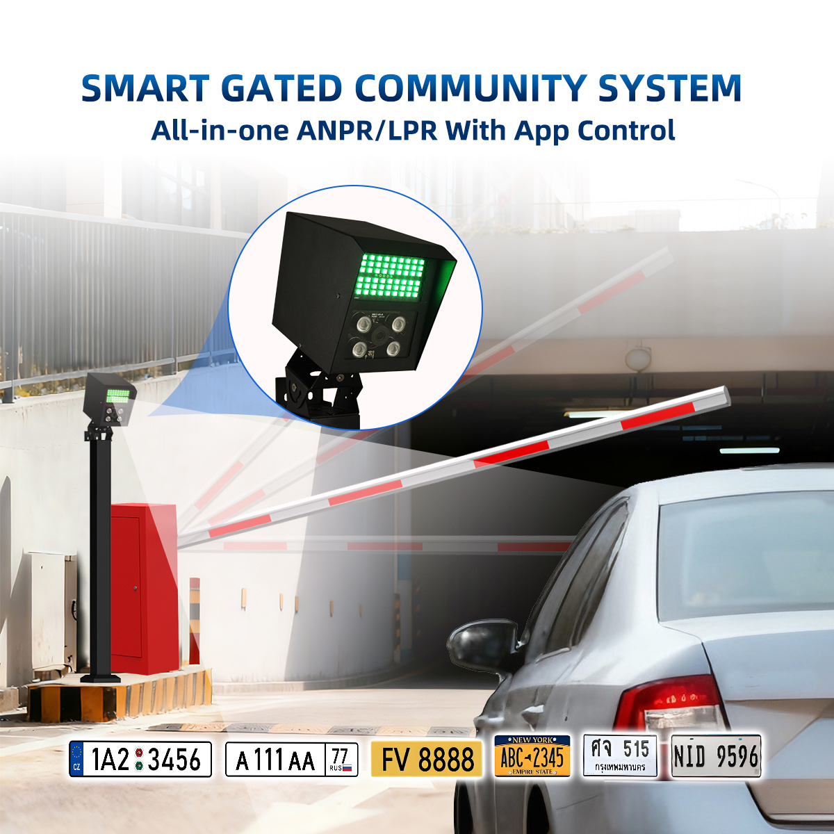 License plate recognition hardware for automated parking kiosks in Europe