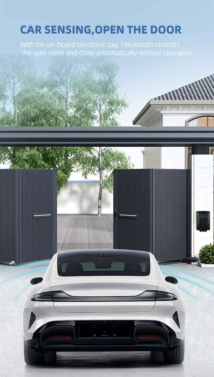 Practical installation of automatic swing gate opener on residential concrete pillars
